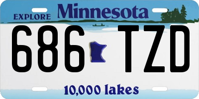MN license plate 686TZD