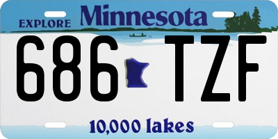 MN license plate 686TZF