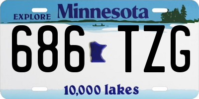 MN license plate 686TZG