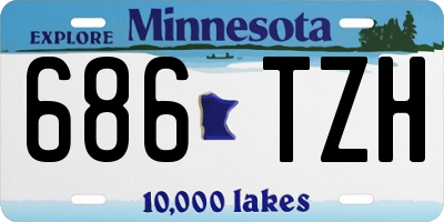 MN license plate 686TZH