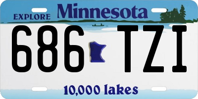 MN license plate 686TZI
