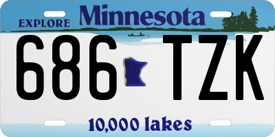 MN license plate 686TZK