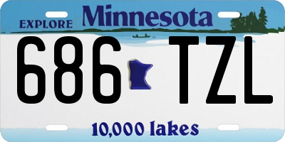 MN license plate 686TZL