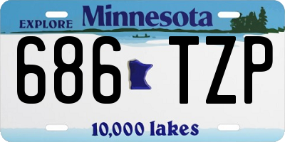 MN license plate 686TZP