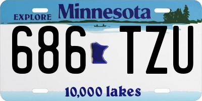 MN license plate 686TZU