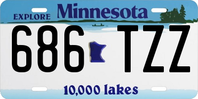 MN license plate 686TZZ