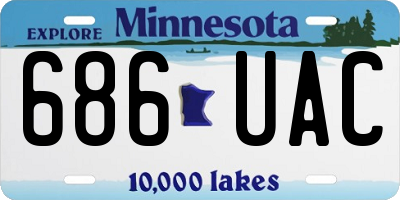 MN license plate 686UAC