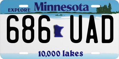 MN license plate 686UAD