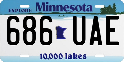 MN license plate 686UAE
