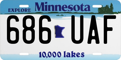 MN license plate 686UAF
