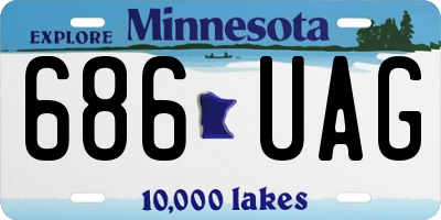 MN license plate 686UAG