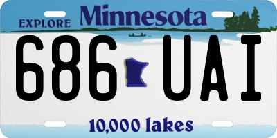 MN license plate 686UAI