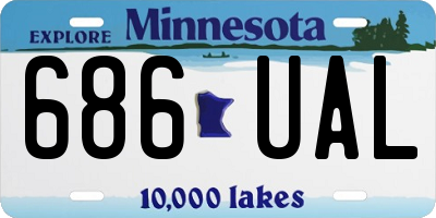 MN license plate 686UAL