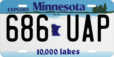 MN license plate 686UAP