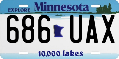 MN license plate 686UAX