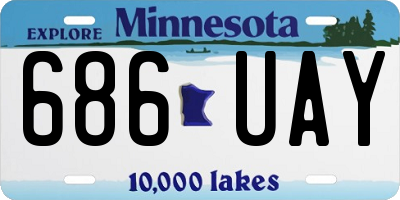 MN license plate 686UAY