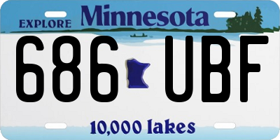 MN license plate 686UBF