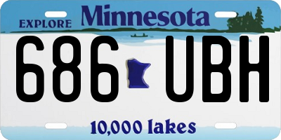 MN license plate 686UBH