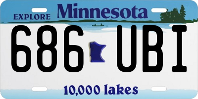 MN license plate 686UBI