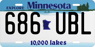 MN license plate 686UBL