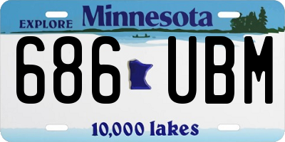 MN license plate 686UBM