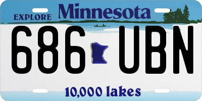 MN license plate 686UBN