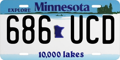 MN license plate 686UCD