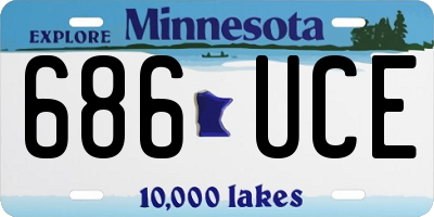 MN license plate 686UCE