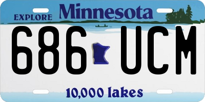 MN license plate 686UCM