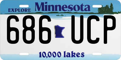 MN license plate 686UCP