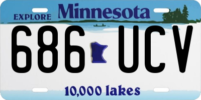 MN license plate 686UCV