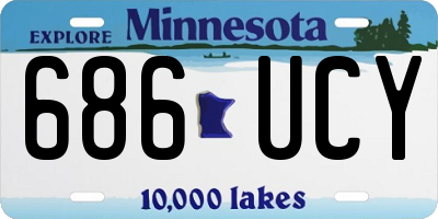 MN license plate 686UCY