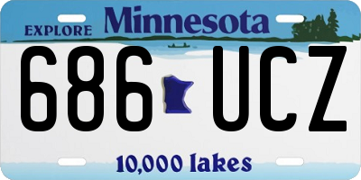MN license plate 686UCZ