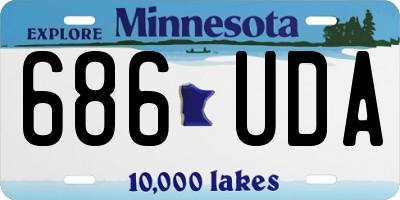 MN license plate 686UDA