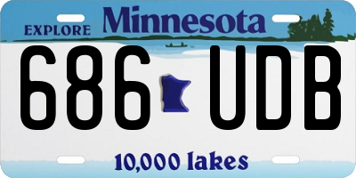 MN license plate 686UDB