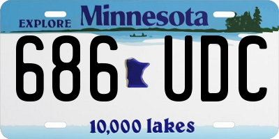 MN license plate 686UDC