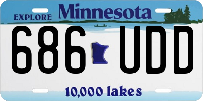 MN license plate 686UDD