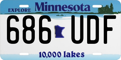 MN license plate 686UDF