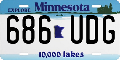 MN license plate 686UDG