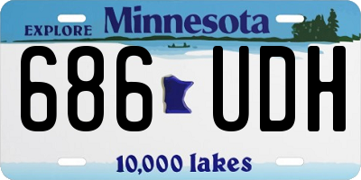 MN license plate 686UDH