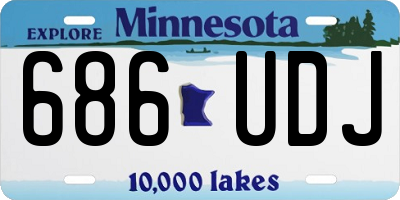 MN license plate 686UDJ