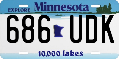MN license plate 686UDK