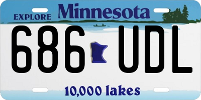 MN license plate 686UDL