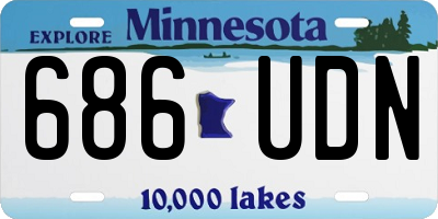 MN license plate 686UDN