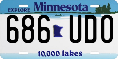 MN license plate 686UDO