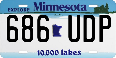 MN license plate 686UDP