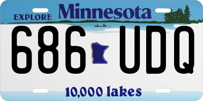 MN license plate 686UDQ