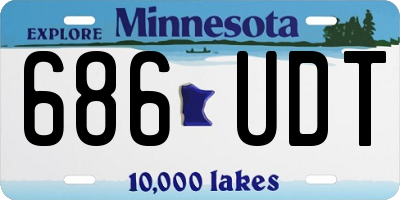 MN license plate 686UDT