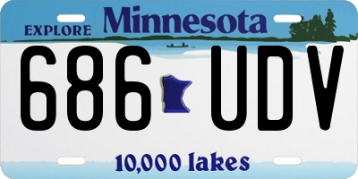 MN license plate 686UDV
