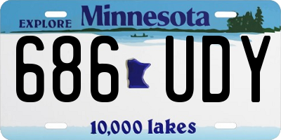 MN license plate 686UDY